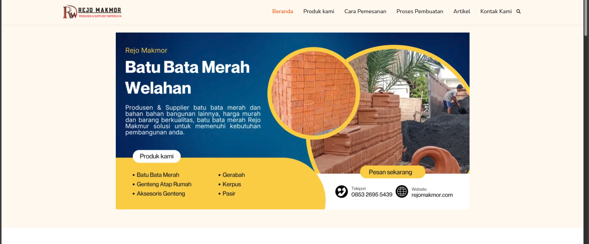 REJO MAKMOR | BATU BATA MERAH WELAHAN